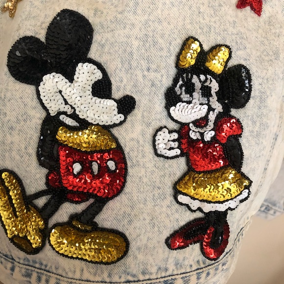 Vintage Disney Mickey Minnie custom jean jacket - Picture 6 of 8